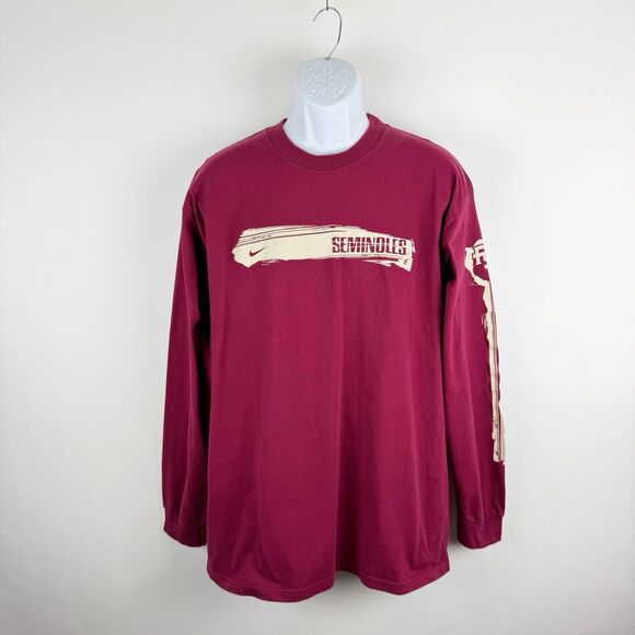 Vintage Nike Team Florida State Seminoles T-Shirt Mens Large Long Sleeve Tee - Picture 1 of 15